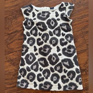 NWT GAP Kids Black and Gray Leopard Cheetah Dress | 4T-5T